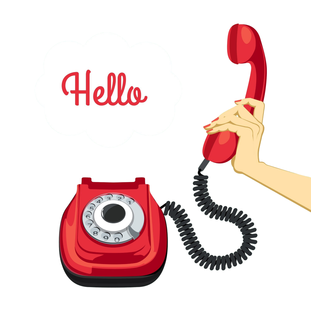 hand-holding-old-telephone-retro-poster-vector-illustration